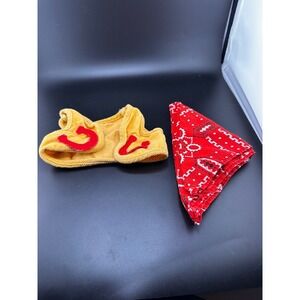 Cowboy Vest Bandana Set Toddler Costume Western Horse Shoes Red Yellow